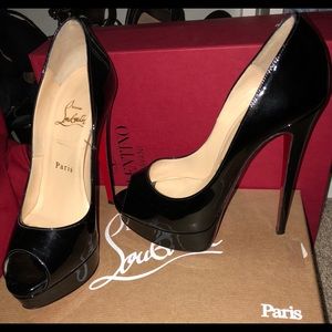 Christian Louboutin Lady  Peep Pump 6 inch heels